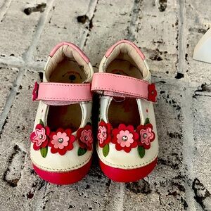 Floral Pink and Red Kids Shoes